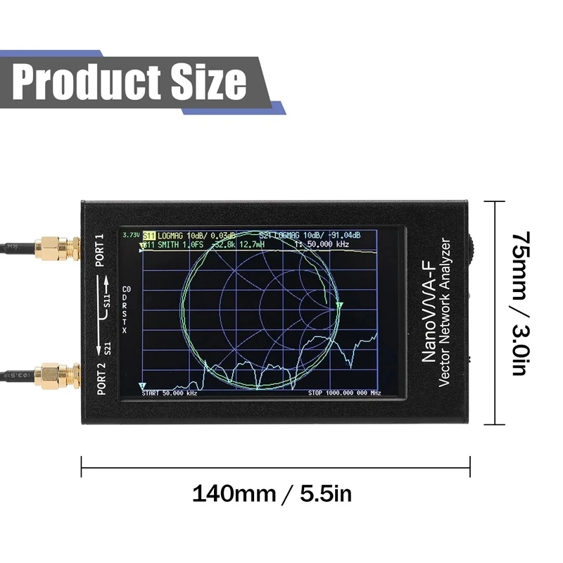 ナルオブナ-f、ハンドヘルド、ツワメーター、50khz-1000mhz、4.3インチips、tft、デジタルディスプレイ、短波、mf、hf用のポータブルベクトルネットワークアナライザー