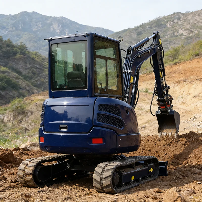 

Профессиональный мини-экскаватор-погрузчик с поворотом на 360 градусов для городского строительства и рытья траншей