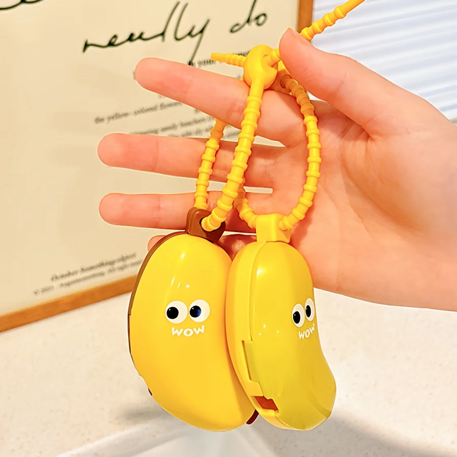 Cute Banana Toothbrush Holder Portable Travel Organizer Dustproof Cover with Clip Essential Home Storage Box for Bathroom