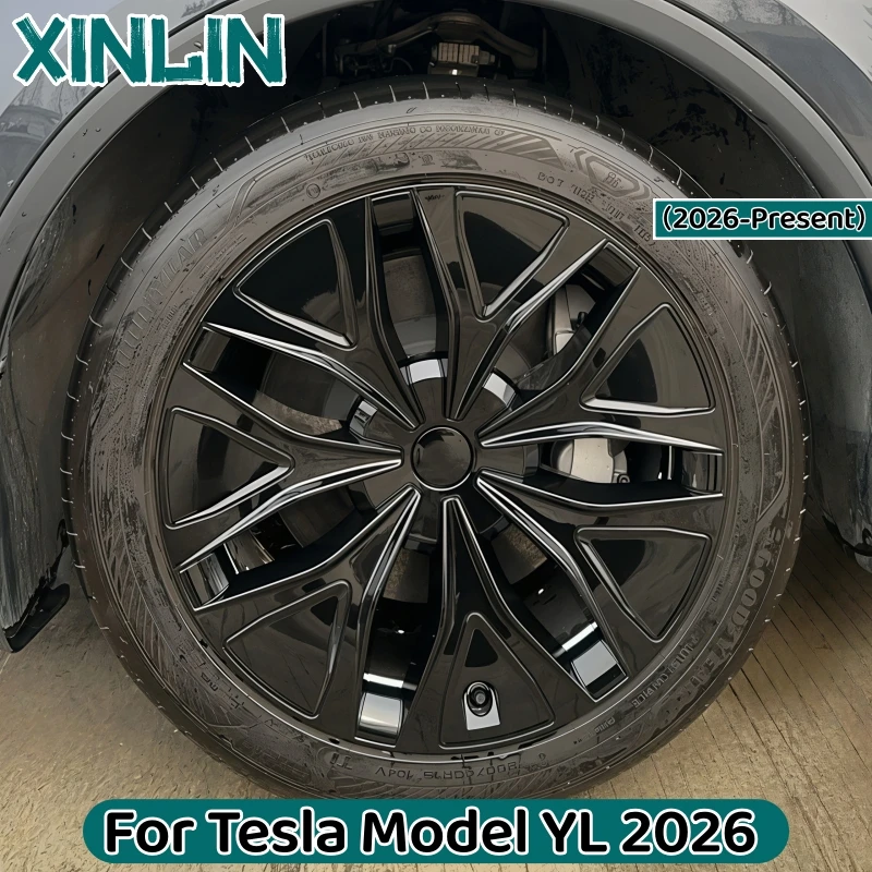4pcs 19 Inch For Tesla Model Y L Version 2026-Present  Wheel Hub Caps Full Rim Covers Replacement Wheel Cover Accessories