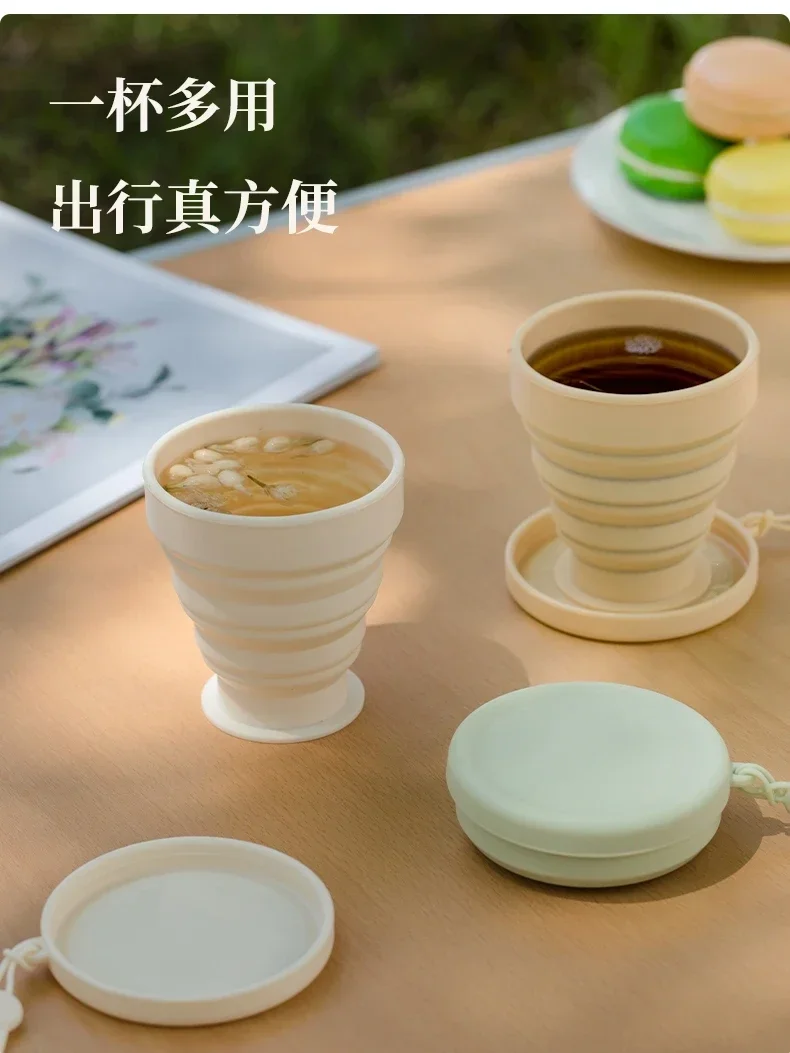 

2024 Folding Water Cup Outdoor Travel Camping Compressed Portable Cup Small Footprint and Large Water Cup Capacity