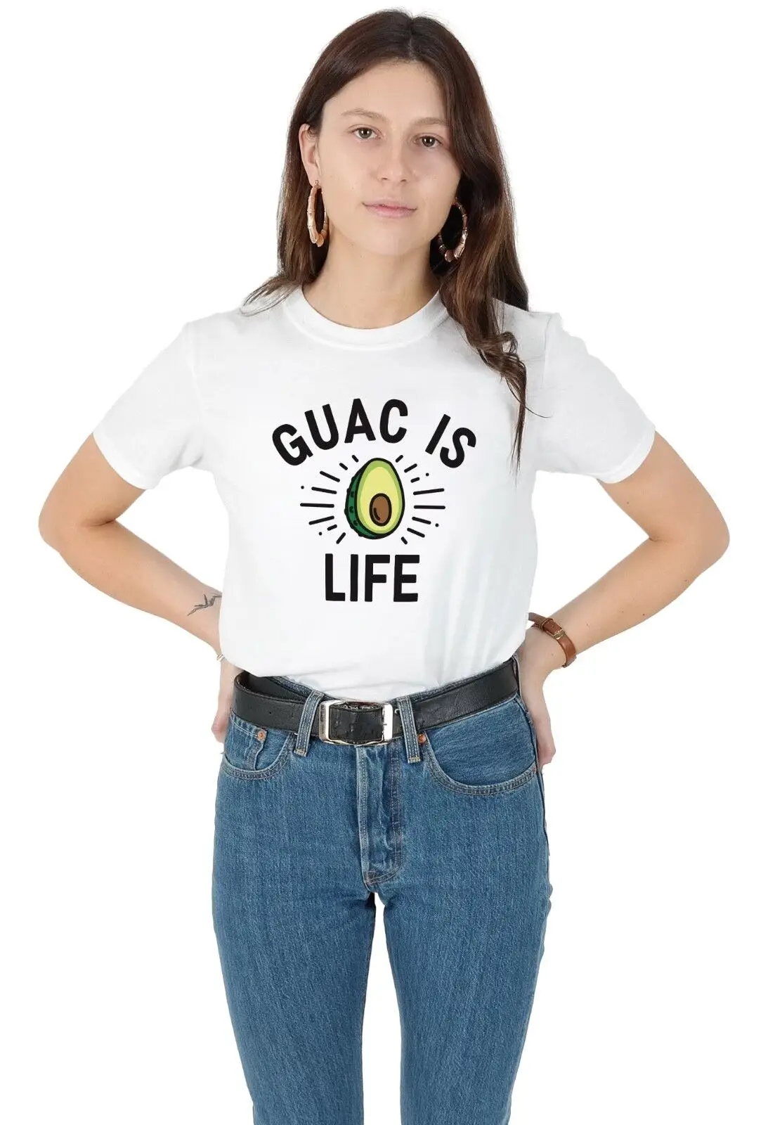 Guac Is Life T shirt Top Fashion Funny Guacamole Avocado Vegetarian