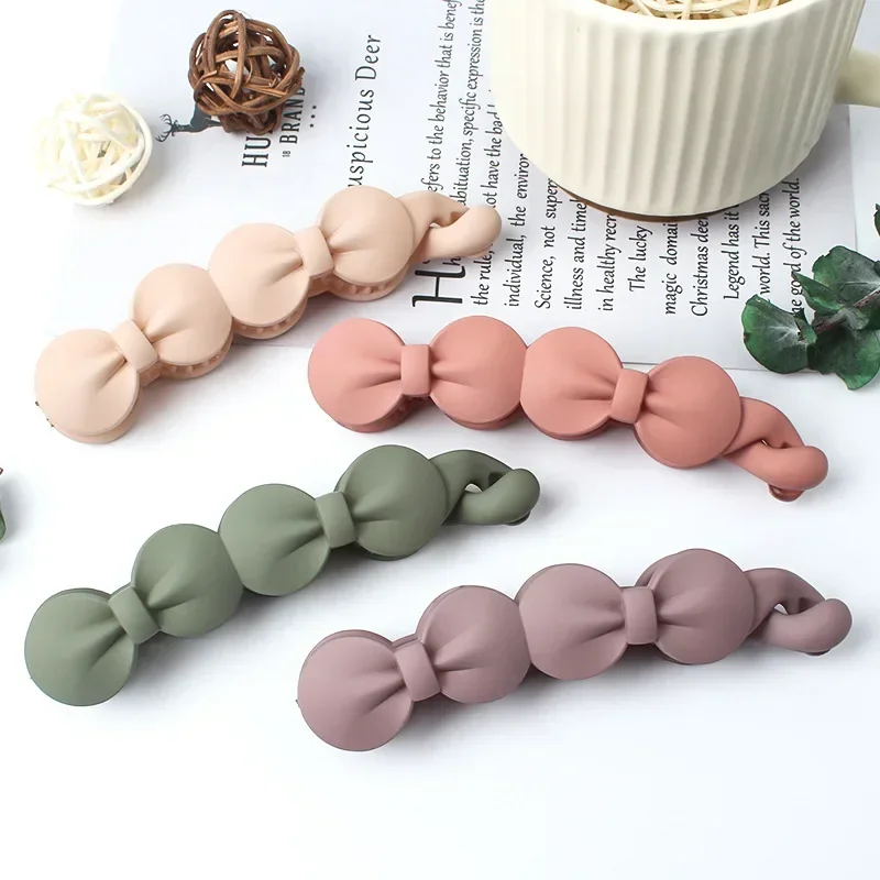 Matte Banana Hair Clip for Lady Environmental ABS Plastic Hair Clip Crab Hair Twist Hair Pin for Girls Hair Styling Accessories