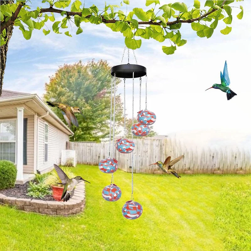 Charming Wind Chimes Bird Feeders For Outdoors Hanging Ant And Bee Proof,Never Leak,Perfect Garden Decor