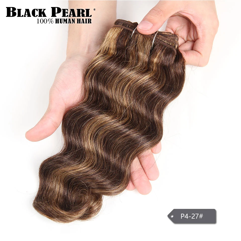 Black Pearl Brazilian Body Wave Hair P4/27 P6/27 Highlight Bundles Human Hair Weave Bundles Remy Human Hair Extension