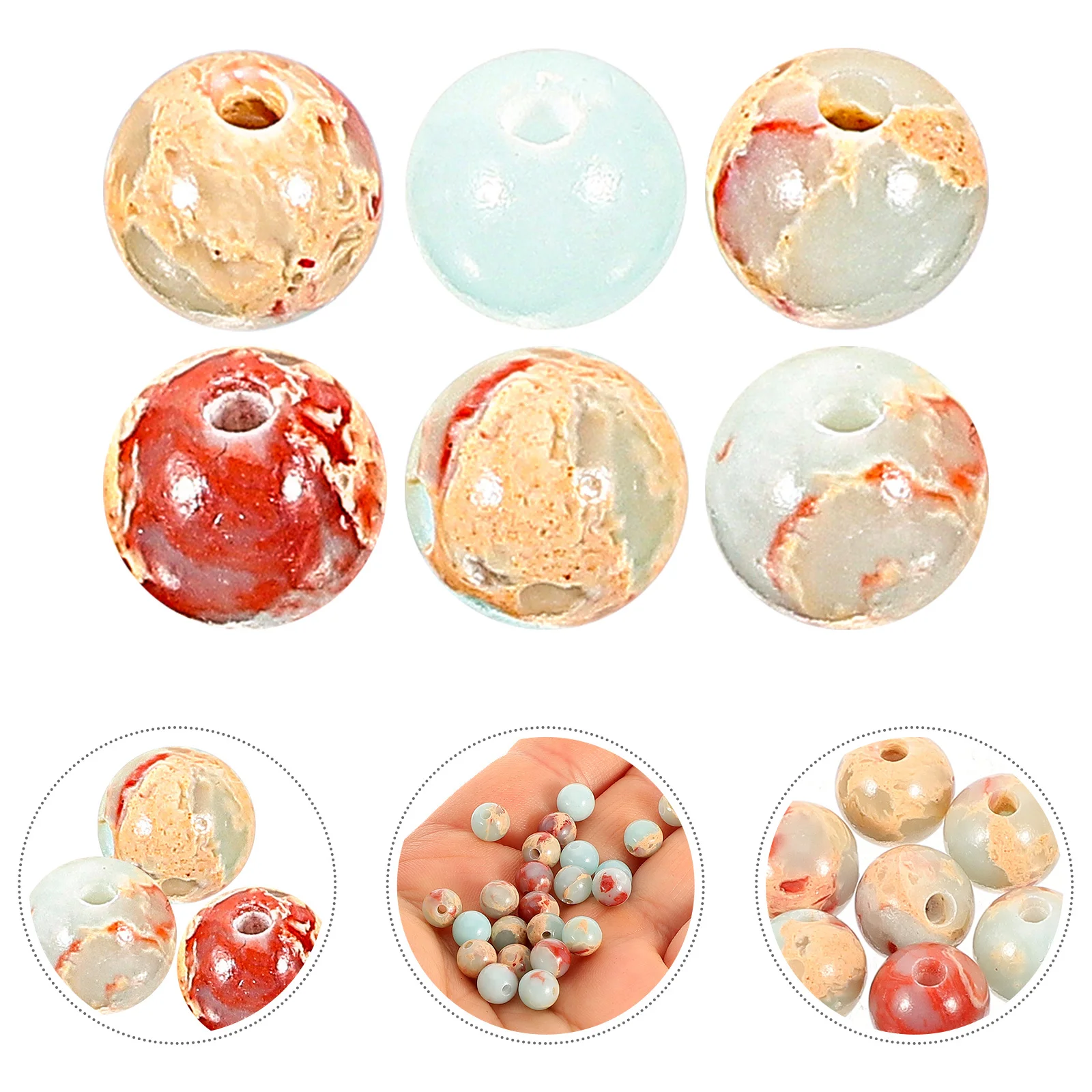 

30Pcs Stone Beads Jewelry Making Multi Functional DIY Loose Beads for Bracelet Necklace Craft Accessories Bracelet DIY Bead