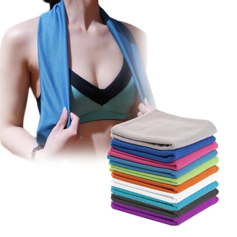 Quick Drying Swimming Cooling Towel Soft Breathable Chilly Sweat Absorption Cold Towel Microfiber Sports Running Yoga Gym Club