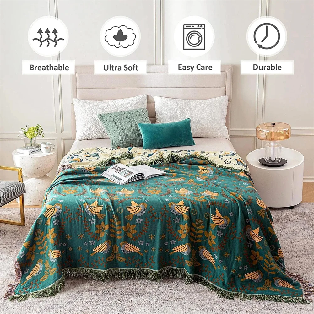 

200x230cm Cotton gauze sofa cover towel cotton all wrapped cover cloth four seasons universal Soft Comfortable Nap Blanket 담요