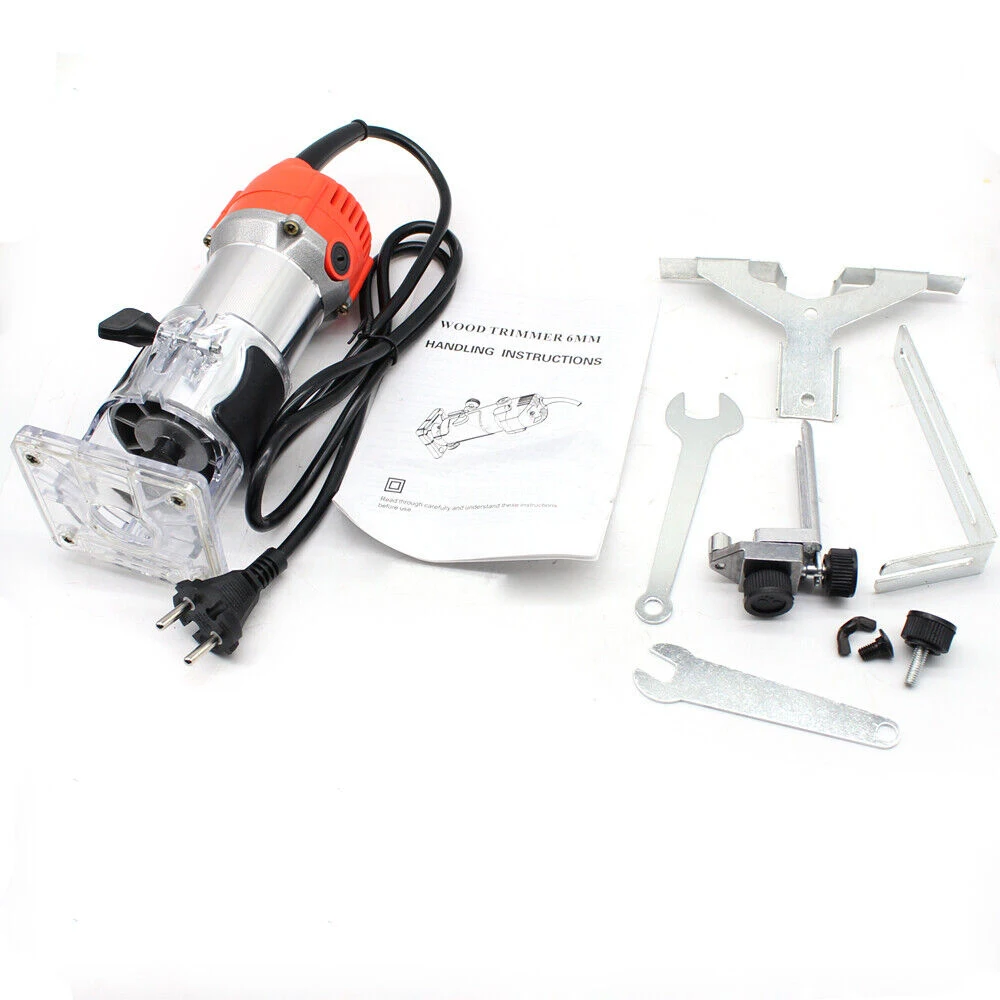800W Elektrische Router Enkele Hand Frees Trimmer Hout Hand Freesmachine Dhl