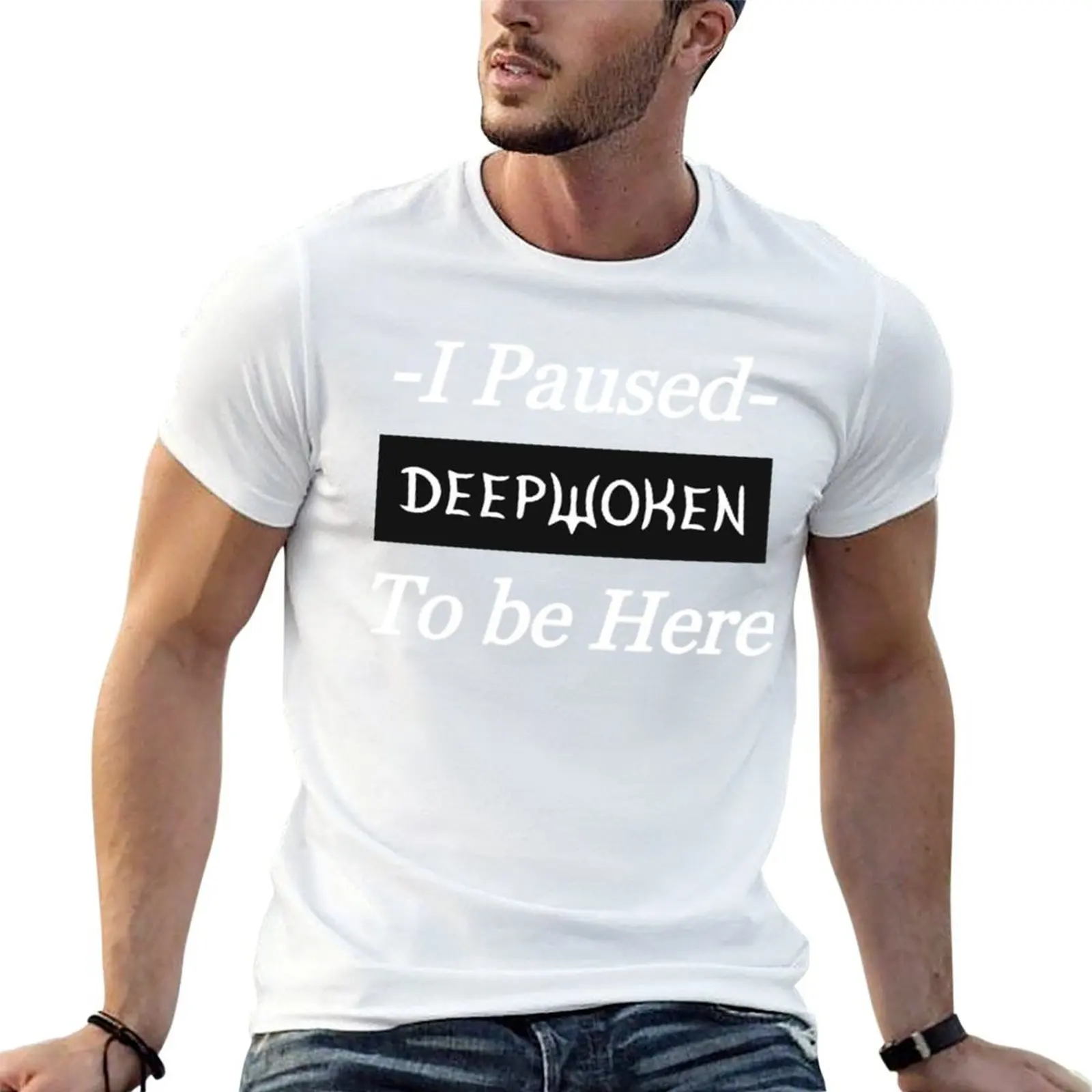 I Paused Deepwoken To Be Here T-shirt for a boy summer clothes
