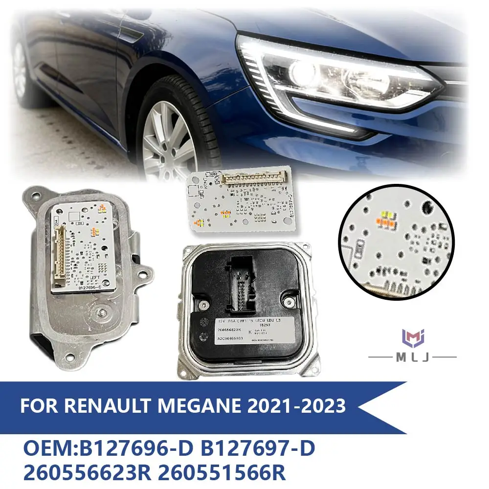 

For Renault Megane 2021-2023 LED B127696-D B127697-D 260556623R 260551566R Angel Eye Module DRL Light Source Chip Ballast Module