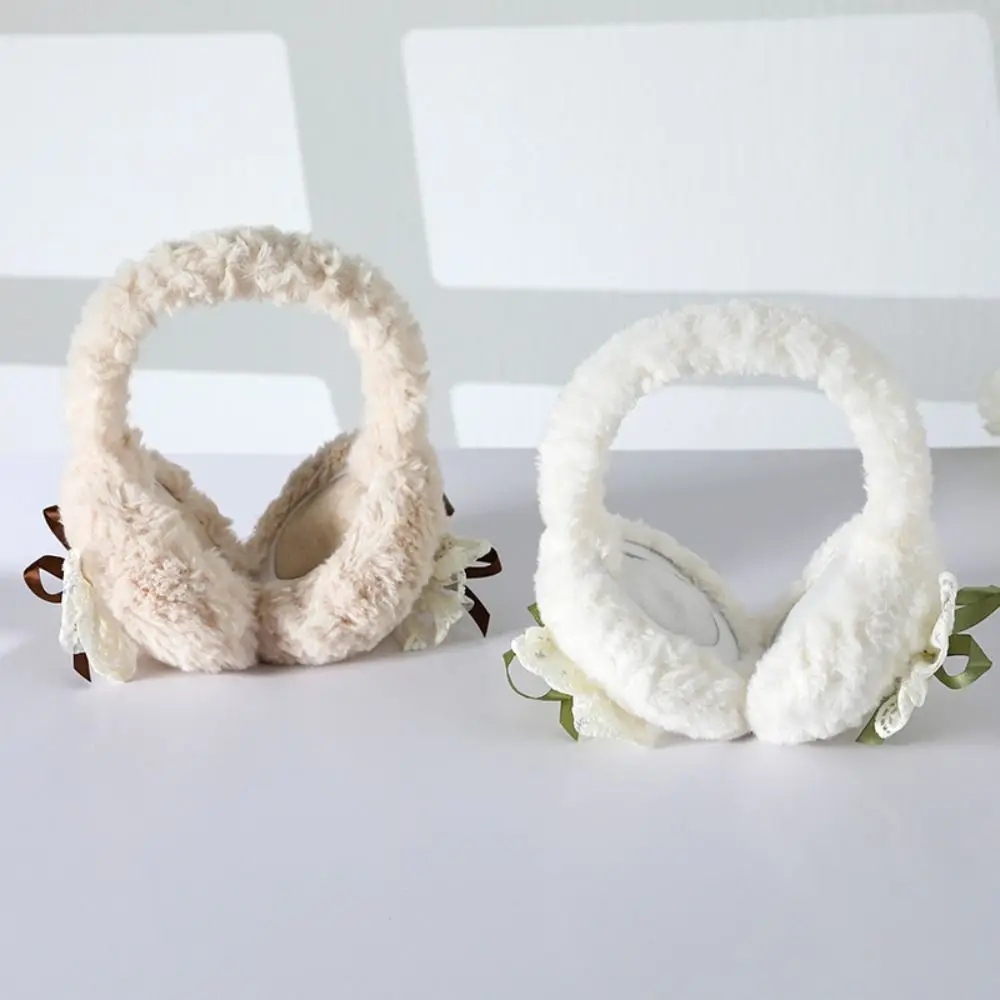حماية الأذن Bowknot الأذن دفئا دافئ طوي للطي إيرفلاب بلون سميكة الشتاء غطاء للأذنين في الهواء الطلق #1