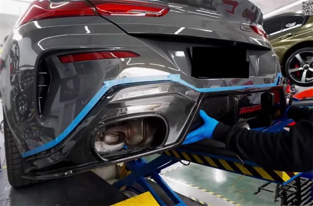 Used Carbon Fiber AC Style Body Kit for 8 Series G15 G16 M850i Including Front Bumper Diverter Side Skirt Spoiler Rear Diffuser