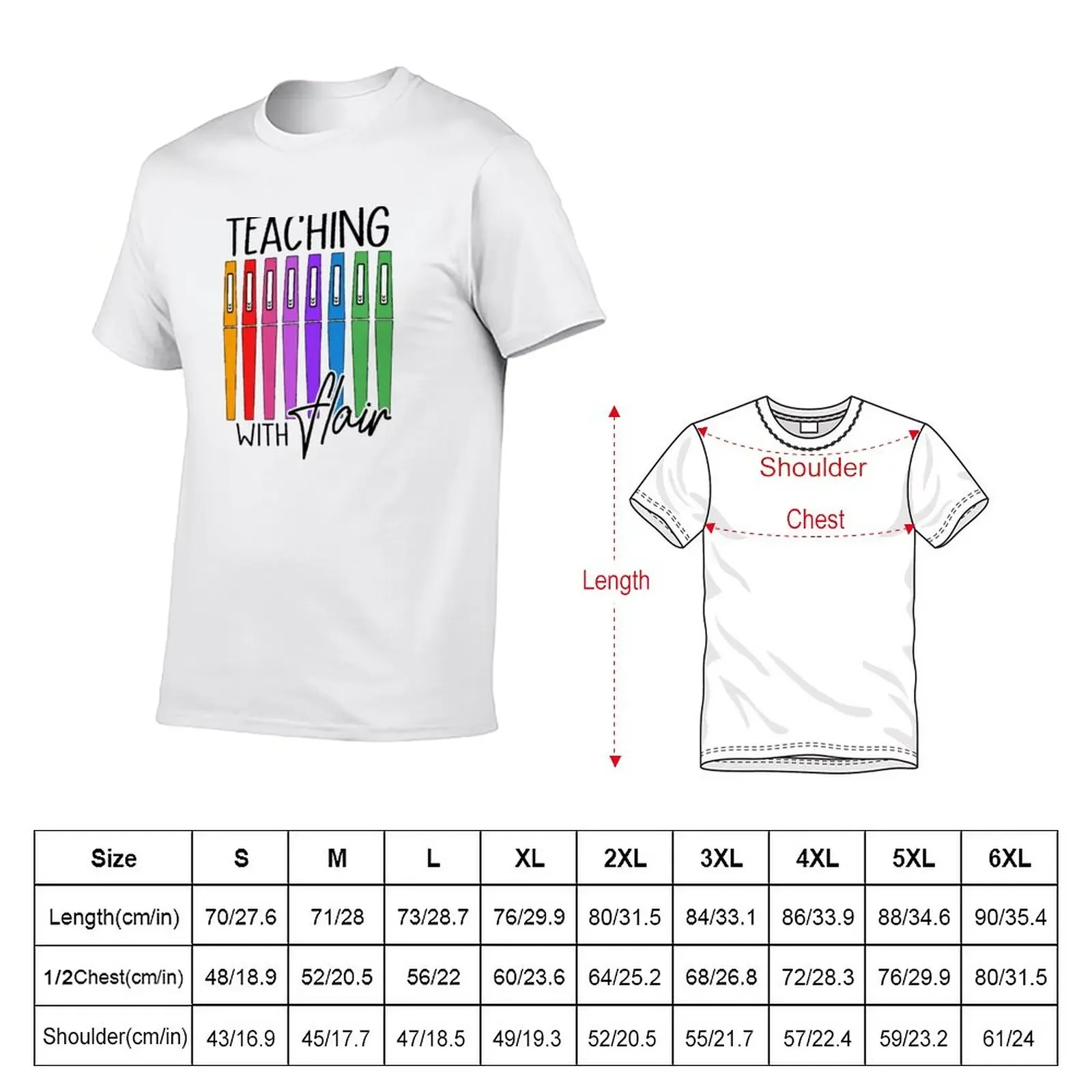 Teaching with Flair (Black Version) T-Shirt Anime t-shirt anime tops custom t shirts design your own t shirt men