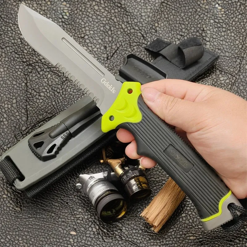 1pc Stainless Steel Outdoor Survival Knife Portable Camping Pocket Knife Military Tactical Knives