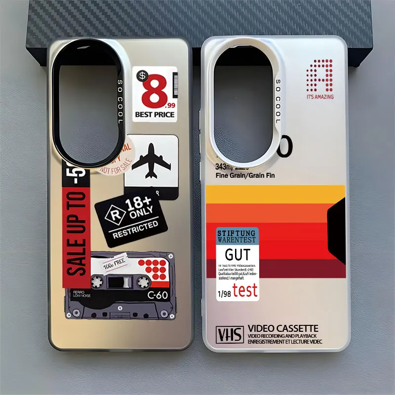Funda a prueba de golpes para Realme C35 C53 C55 C65 C67 C75 Narzo N53 N63 Note 50 60 12 Lite V60 Pro Retro VHS Cassette