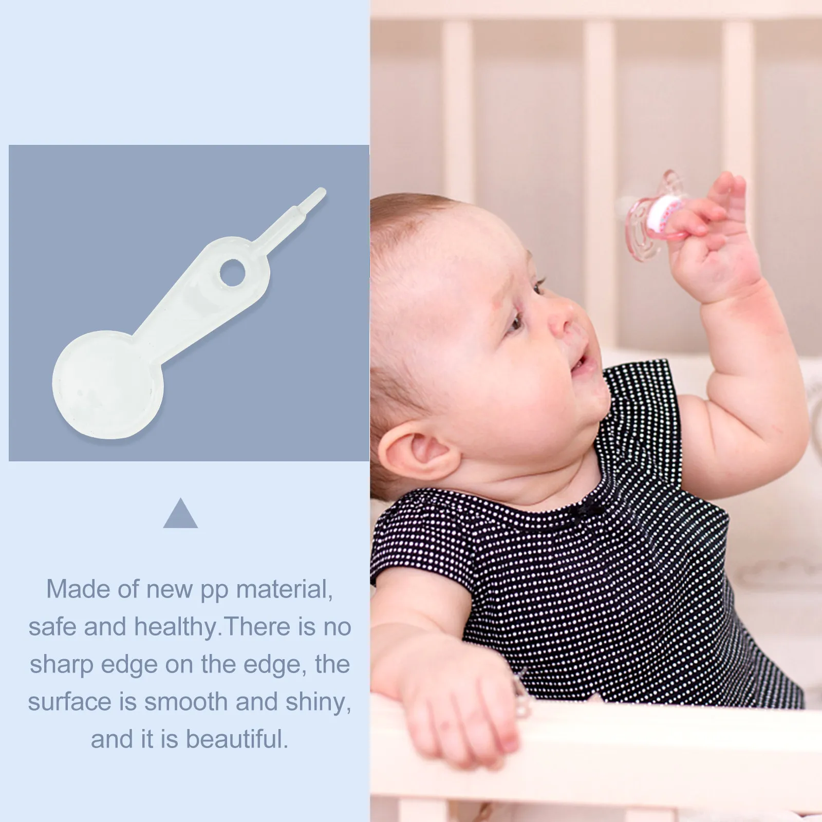

100pcs Baby Pacifier Hole Stick Pp Material Sterilizable Smooth Edge For Infant Bottle Feeding Tool Pacifier Hole Maker