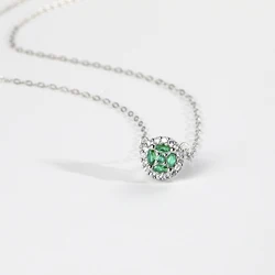 VEWANT New 925 Sterling Silver Marqulse CZ ZIrcon Round Pendant Charm Long Chain Necklace 2023 Women Wedding Jewels