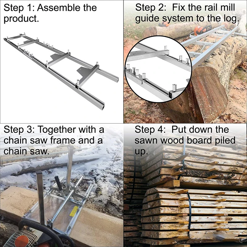

Woodworking Chain Saw Cutting Board Rack 1.8M/2.7M Rail Woodworking Board Cutting Aids Aluminum Alloy Cutting Board Rack