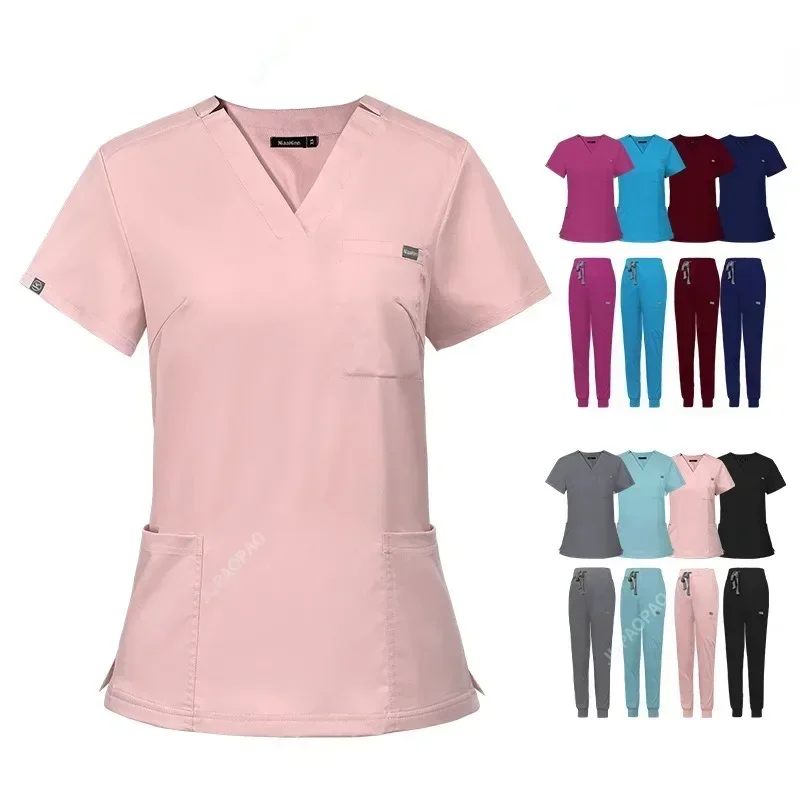 

Women Scrubs Sets Nurse Accessories Medical Uniform Slim Fit Hospital Dental Clinical Workwear Clothing Surgical Overall Suits