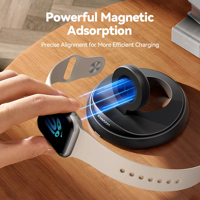 Joyroom Portable Magnetic Charging Dock for Apple Watch Wireless Fast Watch Charger Stand with Charging Cable for iWatch Series