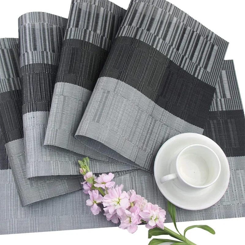 Juego de tapete de mesa antideslizante, posavasos, mantel impermeable, manteles individuales lavables de PVC, accesorios de cocina para restaurante, 2 uds.