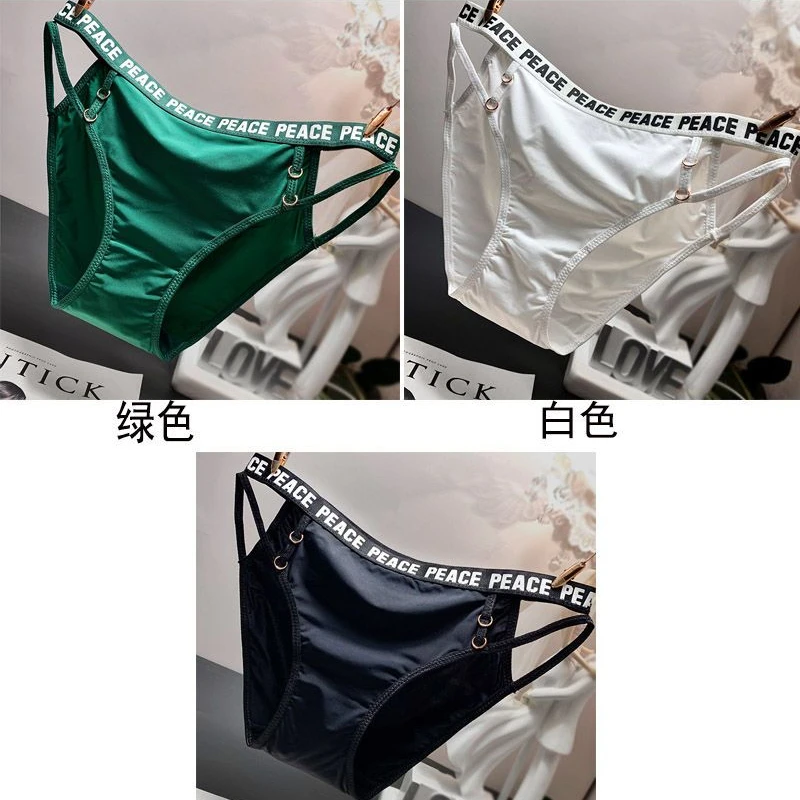 Hollow Sexy Lace Underwear Women Ice Silk Sports Wind Low Waist Comfort Pants Antibacterial Crotch Girl Briefs Quick Dry Panties