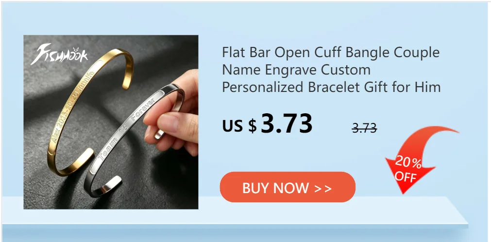 Couple Name Engrave Flat Bar Open Cuff Bangle Custom Personalized Bracelet Gift for Her Him Women Men Stainless Steel Jewelry