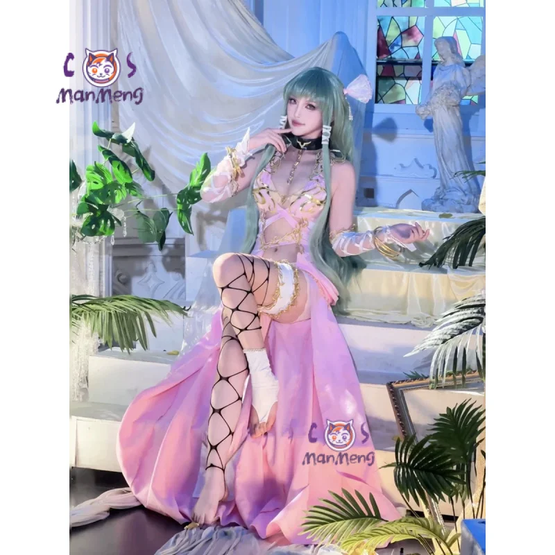 

Code Geass C.C. Cosplay C.C Lost Stories New Costume Halloween Carnival Sexy Long Dress Women Sweet Wig Prop Accessorie uniform