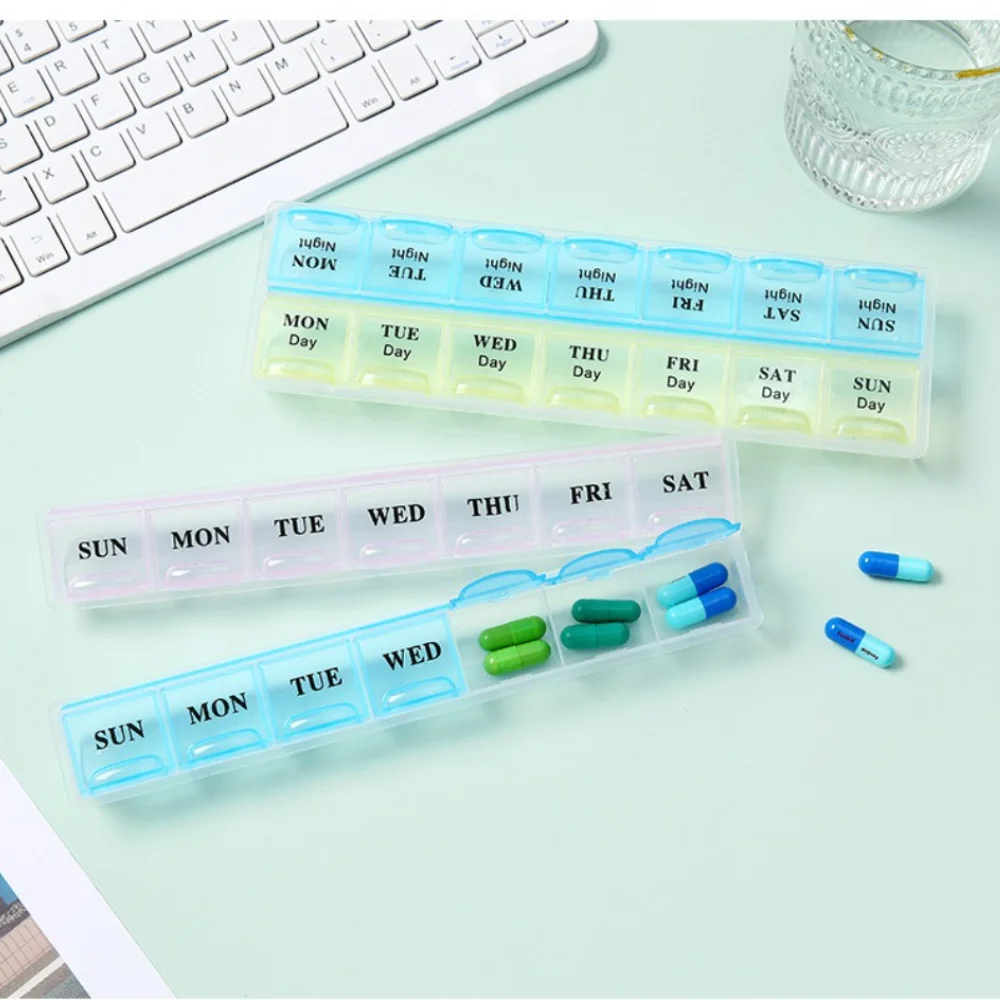New Weekly Premuim Portable 7/14/21/28 Grids 1/2/3/4 Times A Day Pill Box Storage Cases Organizer for Vitamins Medicine FishOils