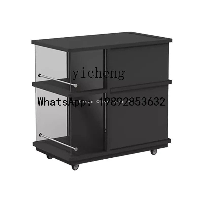 LL light luxury movable tea table living room home trolley tea cabinet multi-functional sofa side cabinet
