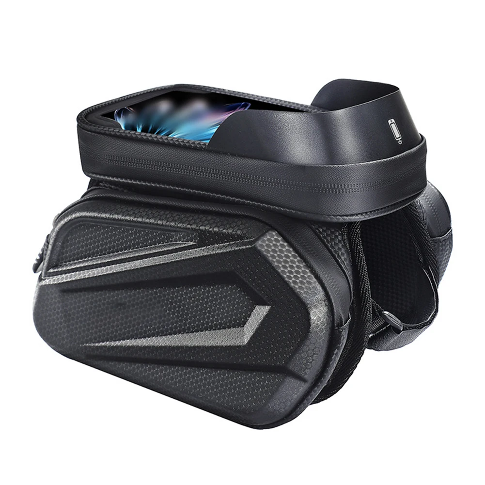 

Велоспорт на открытом воздухе 20*17*17 см, сумка на раму велосипеда, водонепроницаемая сумка на переднюю раму велосипеда, сумка на раму велосипеда, герметичная двойная молния