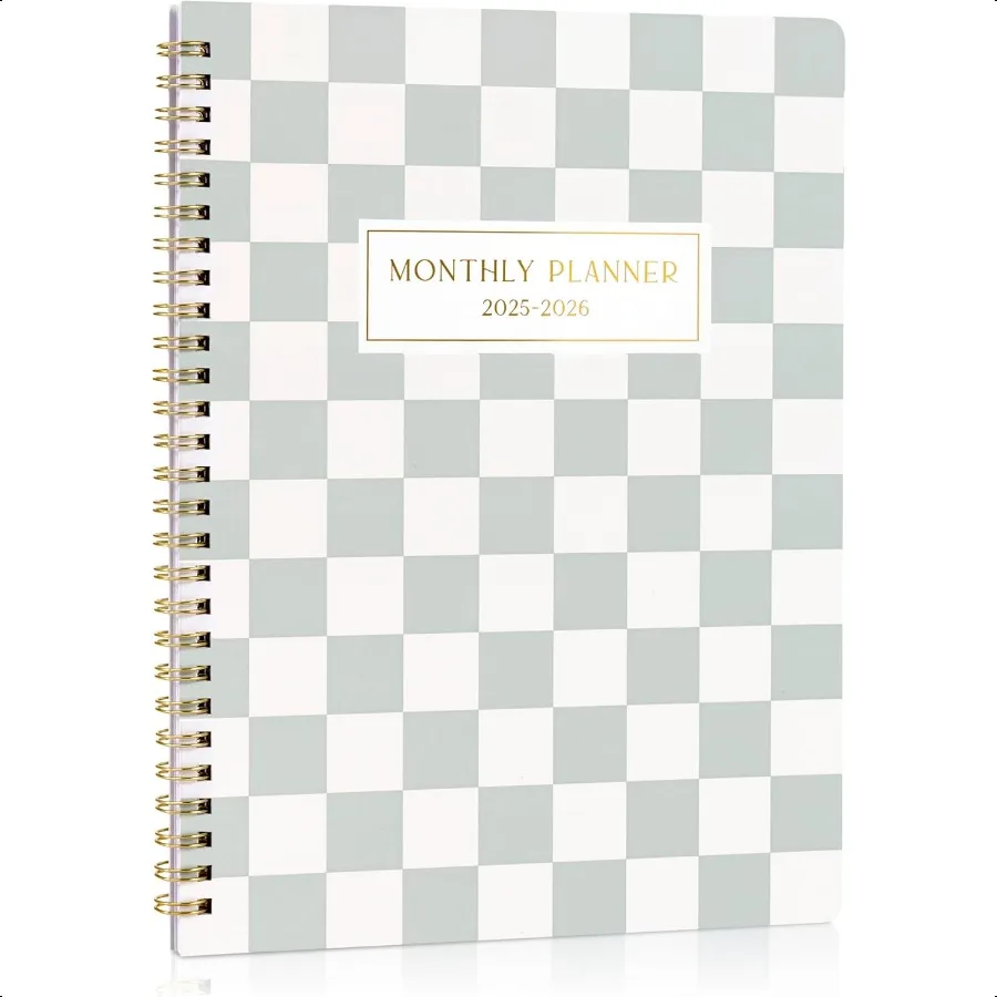 

Красивый клетчатый ежемесячный планировщик и календарь на 20252026. Блокнот со списком дел. Легко организует ваши задания, чтобы повысить Pr.