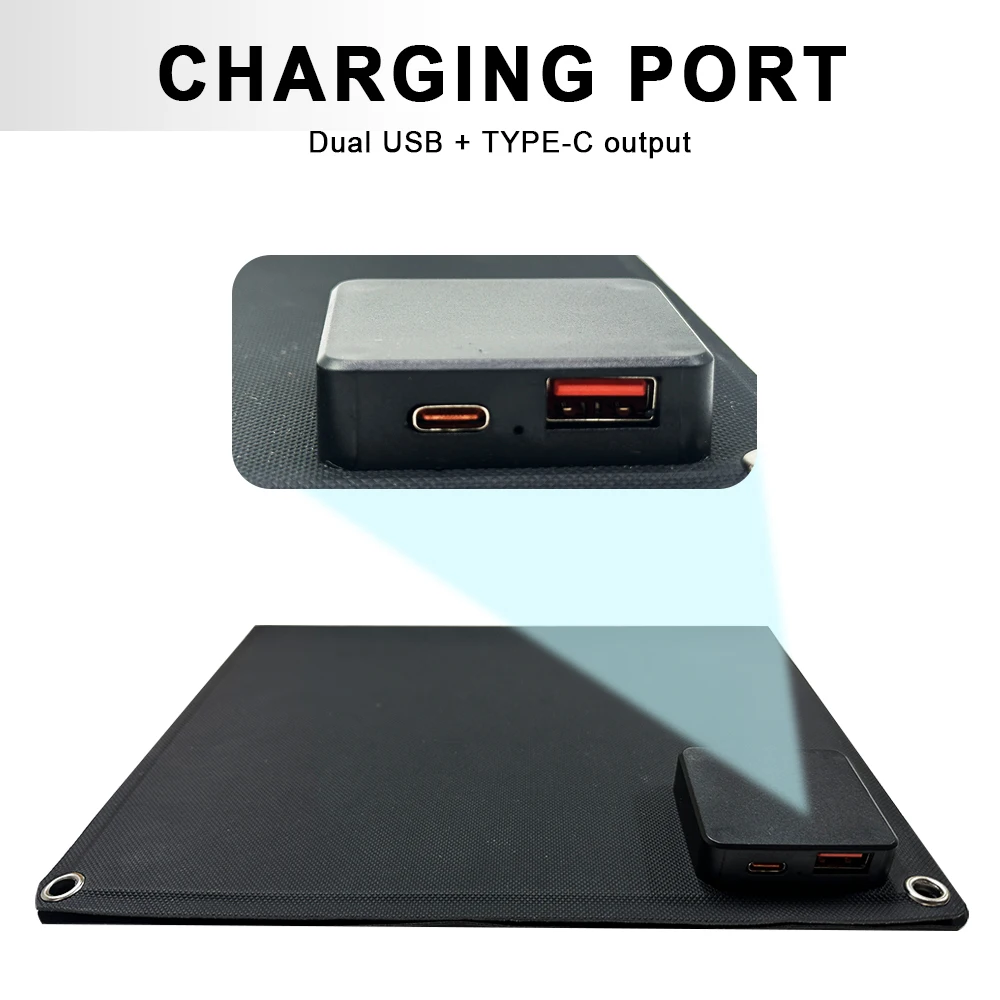 Afbeelding 6: SOECOPO 800W draagbaar zonnepaneel opvouwbare powerbank USB + type - C 5V / 2.4A campingoplaadtelefoon buitenactiviteiten Praktisch