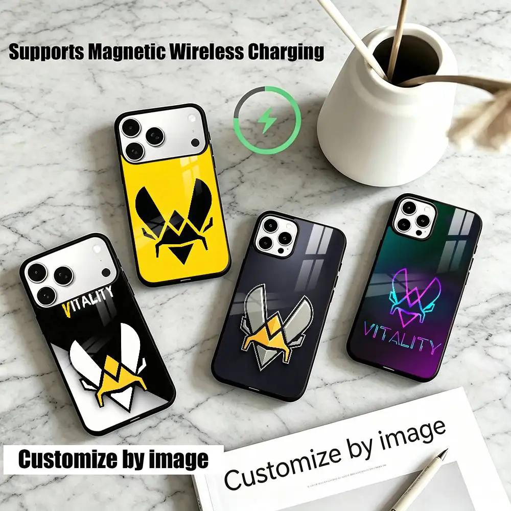 Game CS2 Team V-Vitalitys  Phone Case For iPhone18,17,16,15,14,13Plus,Pro Allows magnetic wireless charging