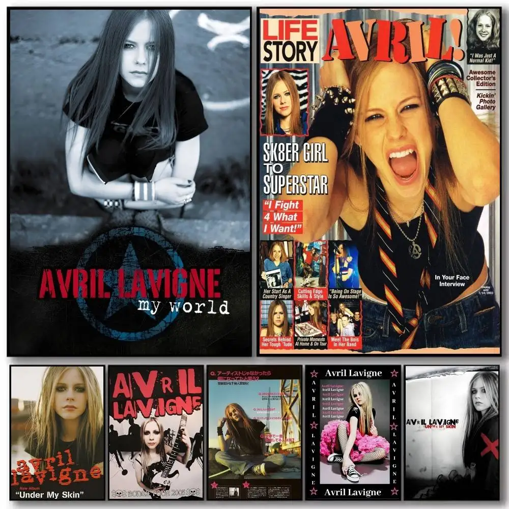 Singer A-Avril L-Lavigne Poster Art With Prints Home Bedroom Living Room Decoration Gift