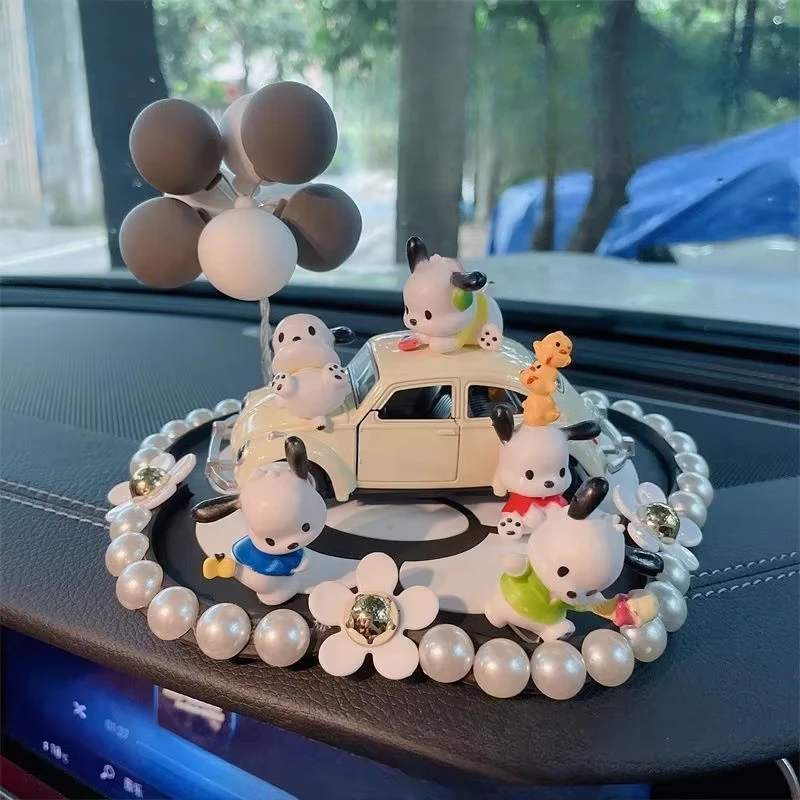 

Sanrio PachaDog Car Center Console Display Sticky Cartoon Ornaments Cute Pacha Dog Car Interior Decoration Ornaments Gift
