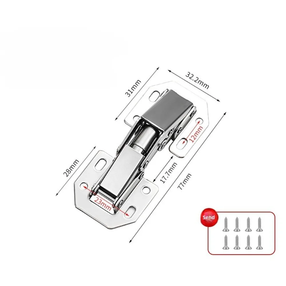90 Degree Hinge Door Soft Close Furniture HardwareCabinet Hinges With Set Screws No-Drilling Noiseless Hidden Cabinet