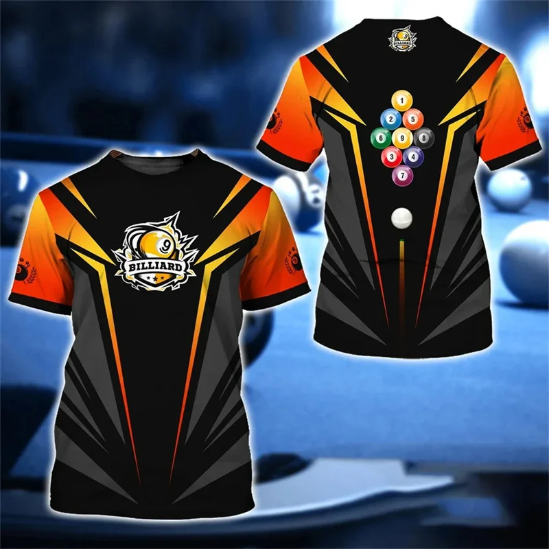 

Harajuku 3D Sports Billiards Printed T Shirt Summer Fitness Lovers Graphic T-shirts For Men Fashion Streetwear Short Sleeves Top