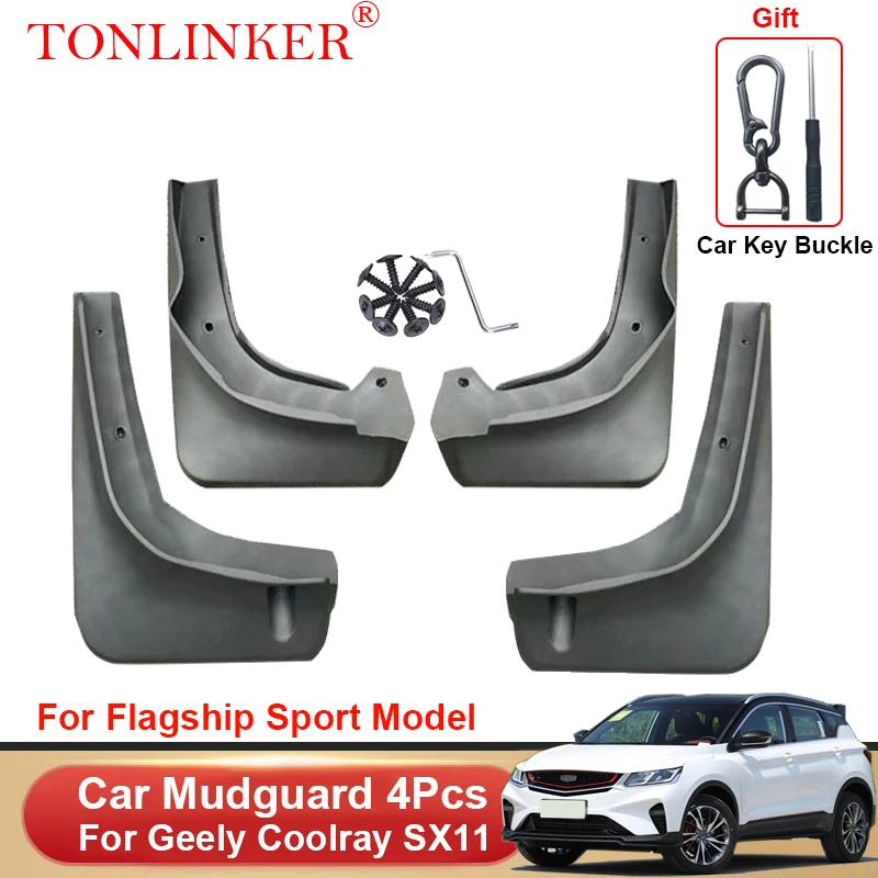 

TONLINKER Car Mudguard For Geely Coolray SX11 2021 2022 2023- Mudguards Splash Guards Front Rear Fender Mudflaps Accessories