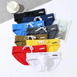 Aussiebum costume da bagno da uomo a vita bassa elastico comfort tinta unita tendenza sexy costume da bagno triangolo giovanile