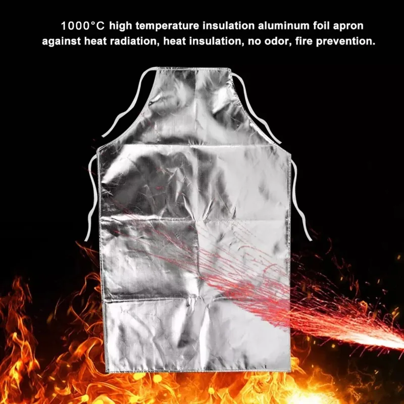 Heat Apron for Barbecue,Heat Resistant Apron,High Temperature Working Apron,1000 Degree Heat Resistant Aluminum Foil Apron