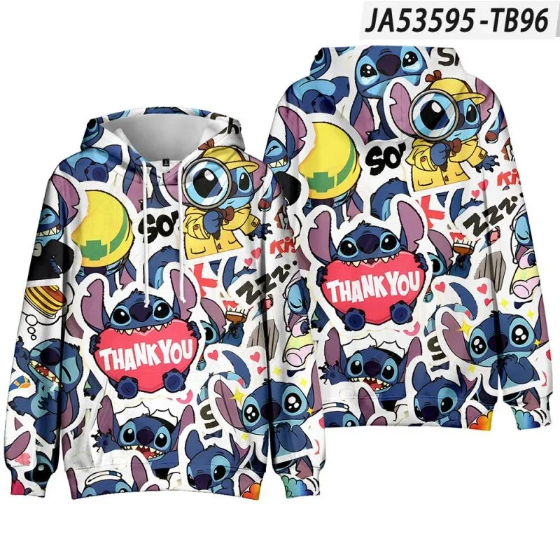 Dis Stitch 3d Print Hoodie Men Fashion Coat Spring Thin Hoodies Kids Hip Hop Hoodie Anime Boys Girl Coat Cartoon Sweats