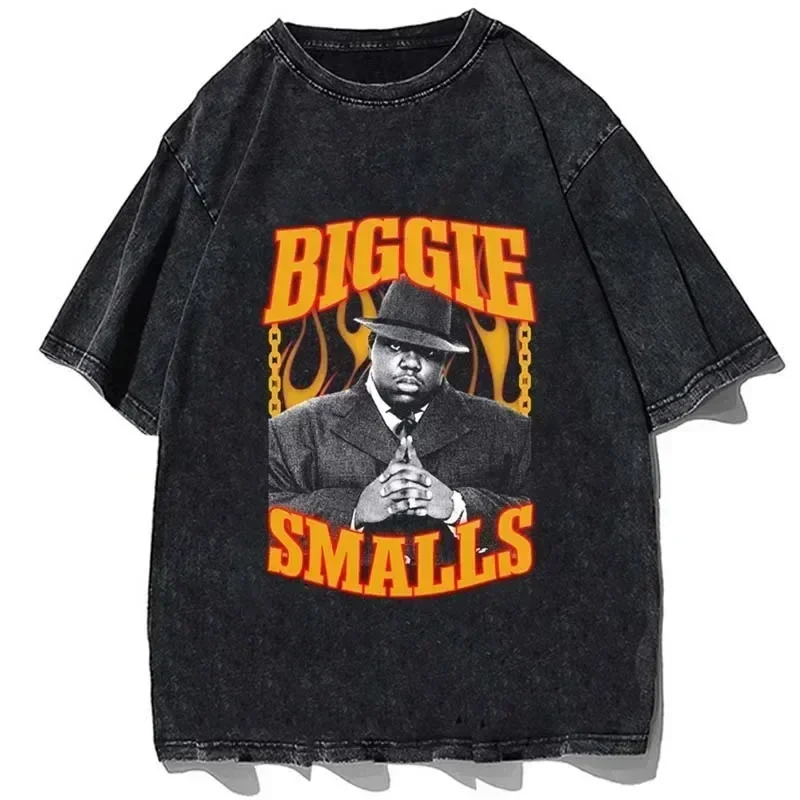 Hip Hop Rapper The Notorious B.I.G. Print T-shirt Men Women Casual Short Sleeve Tops Fashion Cotton Oversize Streetwear Tshirt