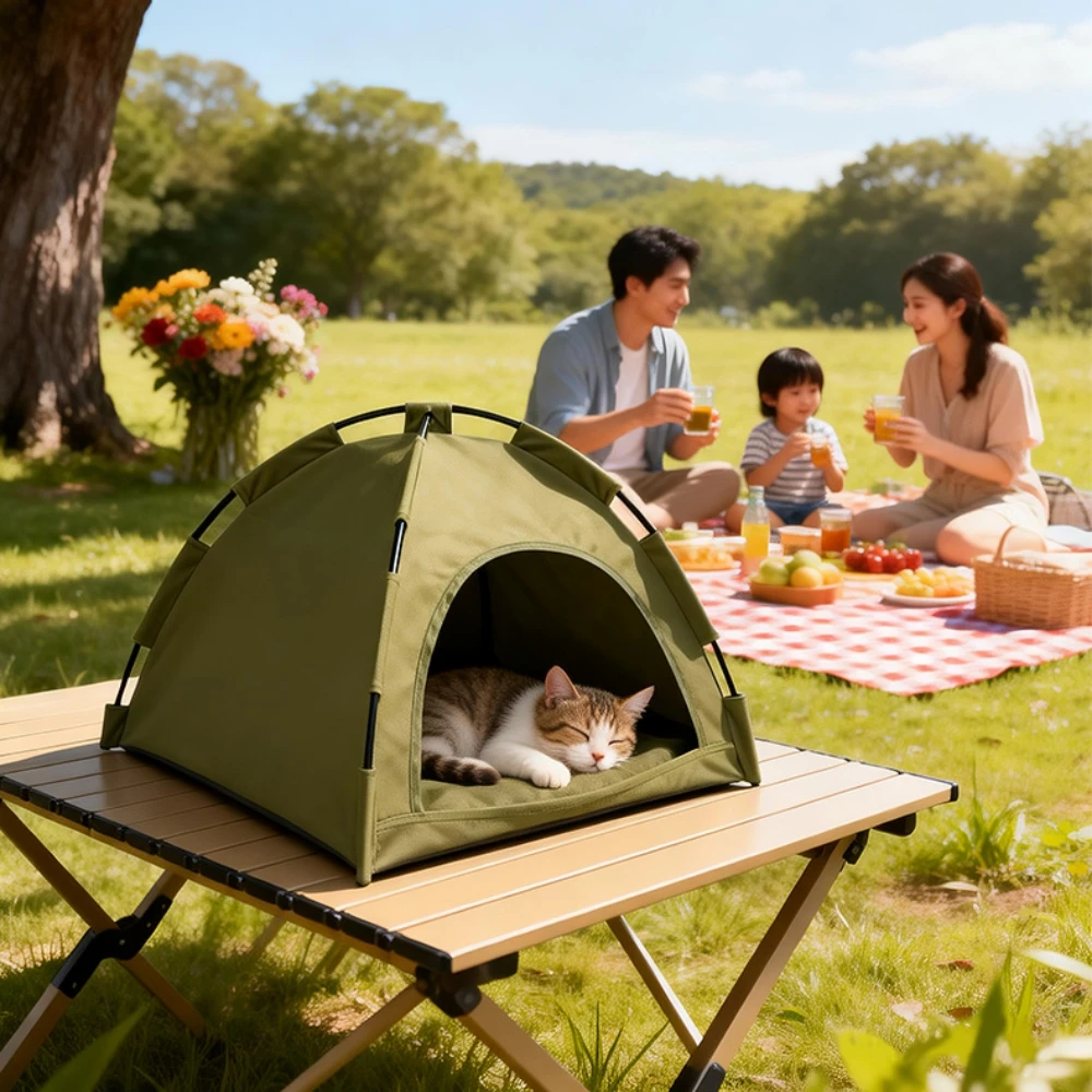 Outdoor Camping Dog Fence - Leichter, faltbarer Haustier-Käfig für Katzen und
