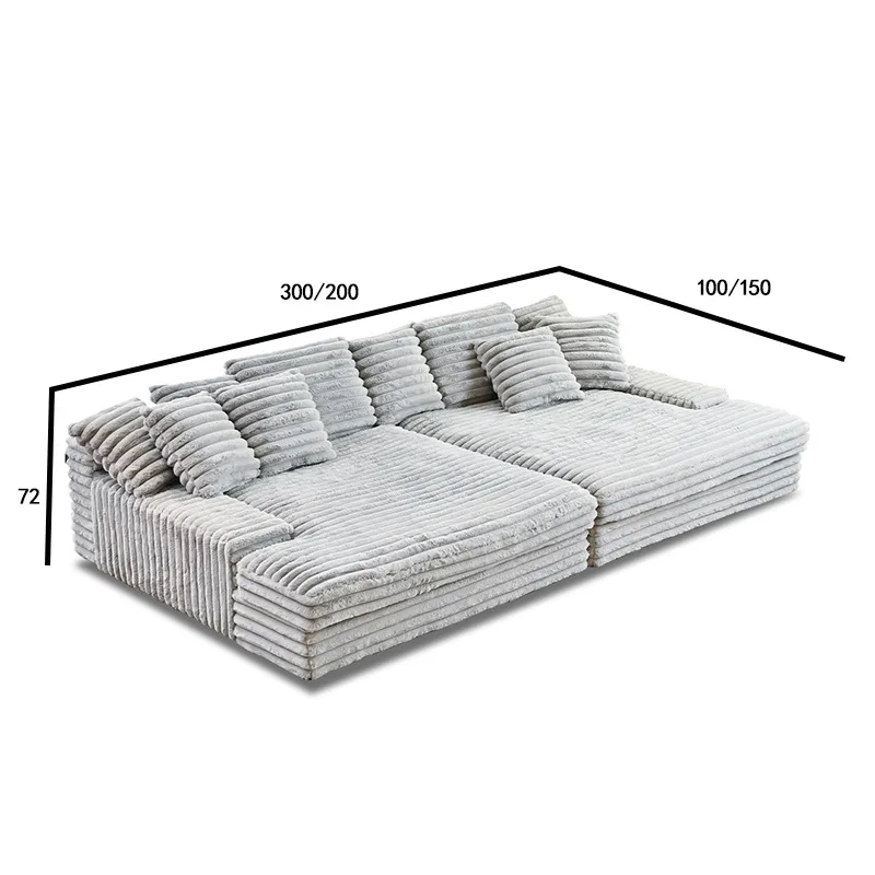 Compressed sofa bed, huge sitting depth removable and washable combination living room bedroom sofa bed