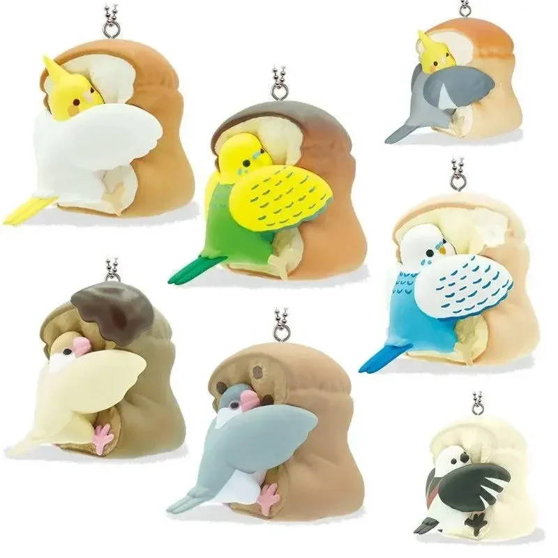 Qualia Part 2 Generation Model Doll Bread Bird Capsule Toys Japan Anime Figure Cockatiel Pendant Decor Toy Children Kawaii Gift