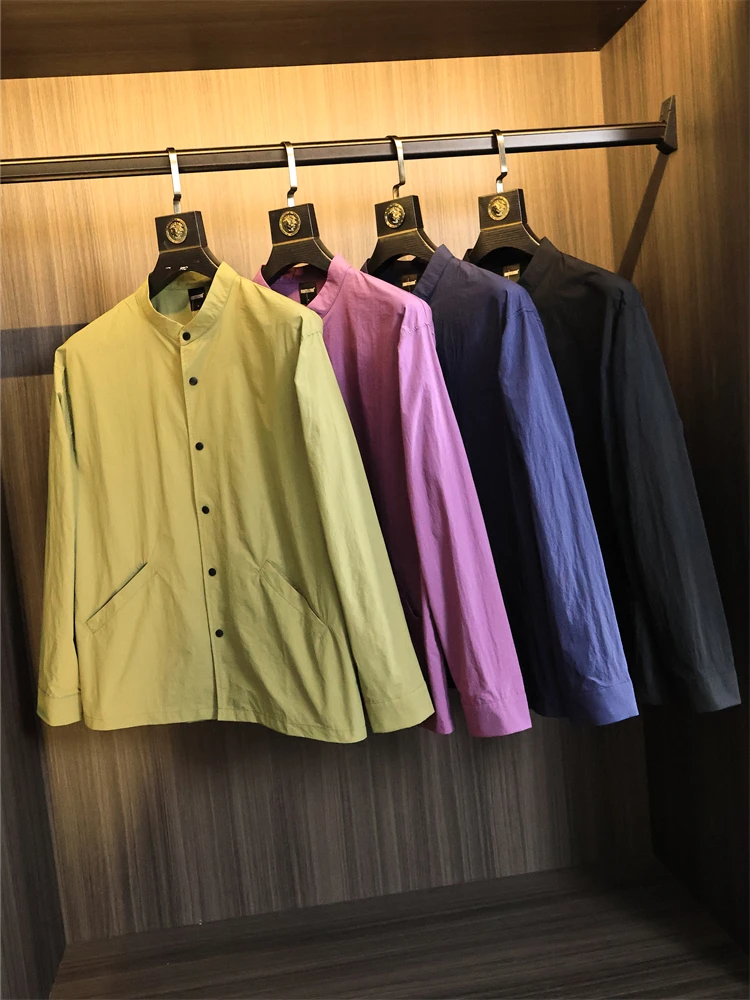 

Outdoor Mountain Series Lightweight Breathable Sunscreen Waterproof Spring Summer Stand Collar Loose Long Sve irt Thin O...