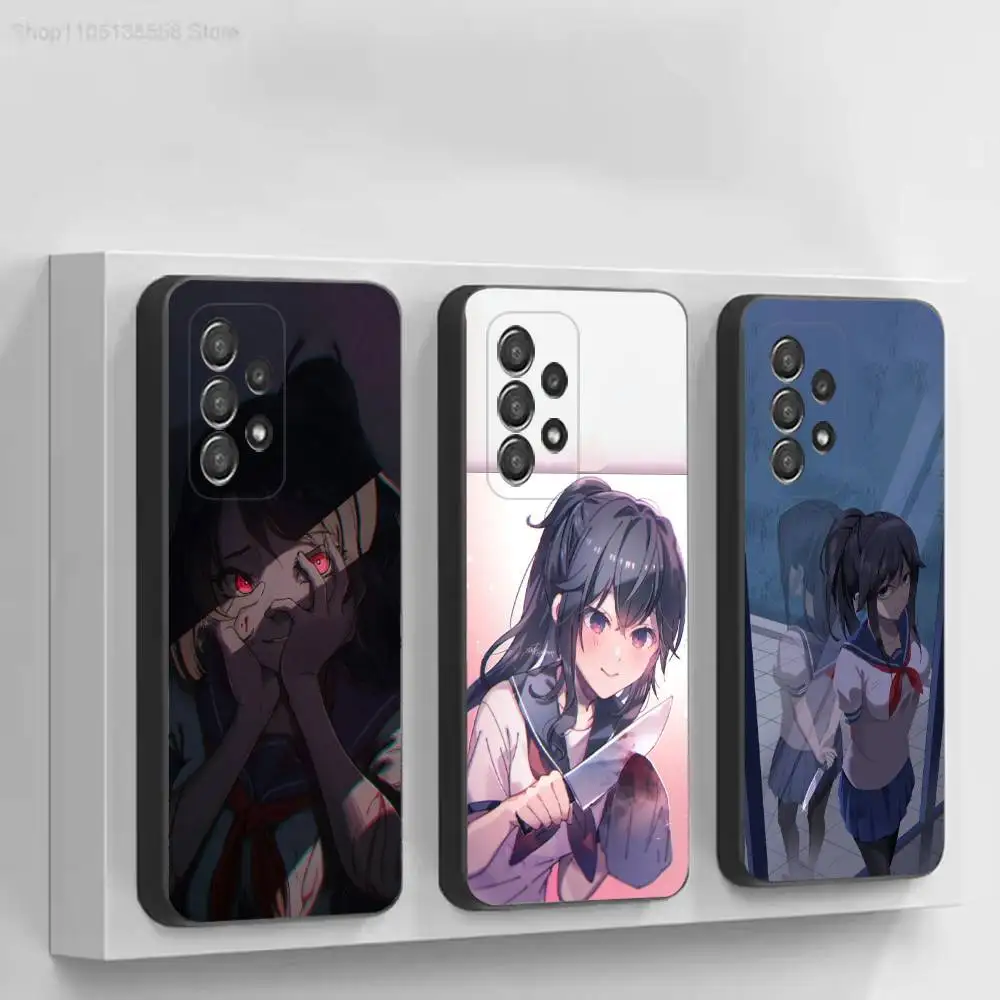 Game Yandere Simulator Ayano A-Aishi Black Soft Protective Case For Samsung Galaxy S30, 25,24,23,22,21,20,10 Ultra Plus Lite FE
