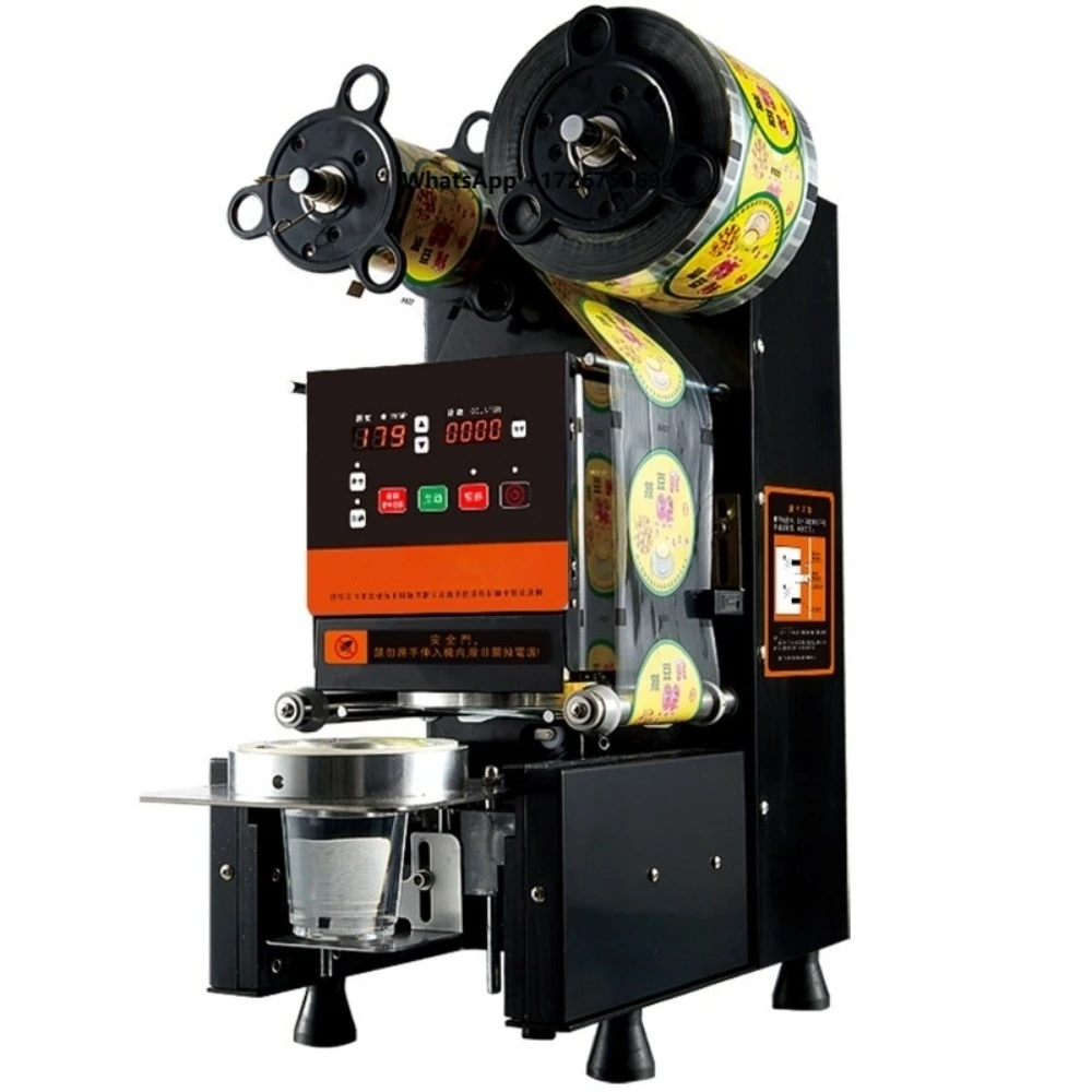 High Quality Soup Takeaway Packaging Bubble Tea Equipment Ice Cream Cup Sealing Machine Automatic Cup Sealer Machine
